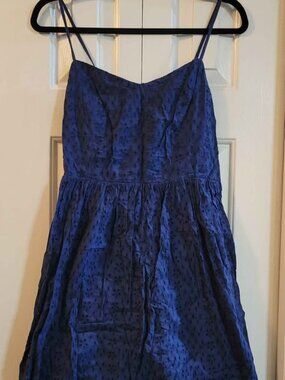 Vintage Old Navy Blue Eyelet A-line dress
